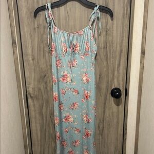 SHEIN Floral Maxi Dress - Blue and Pink
